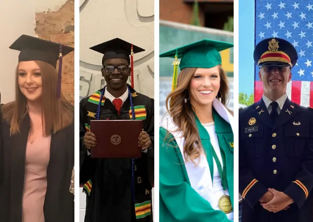 Four graduates supported by the Embrace Alabama Kids higher education program